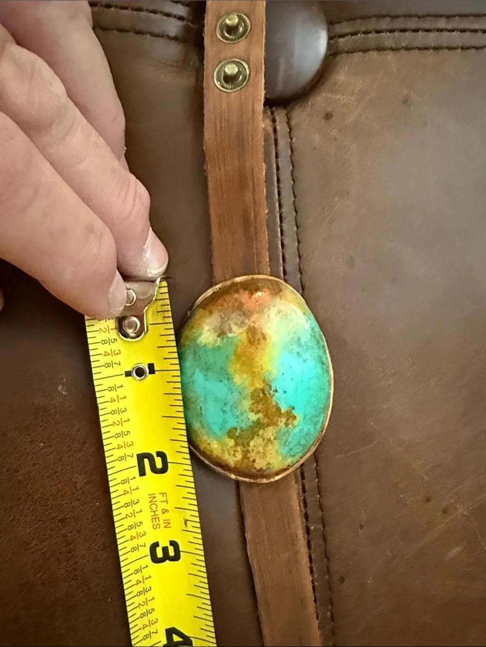 NEW Sookie Sookie Large Handcrafted Faux Turquoise leather Bracelet. OS